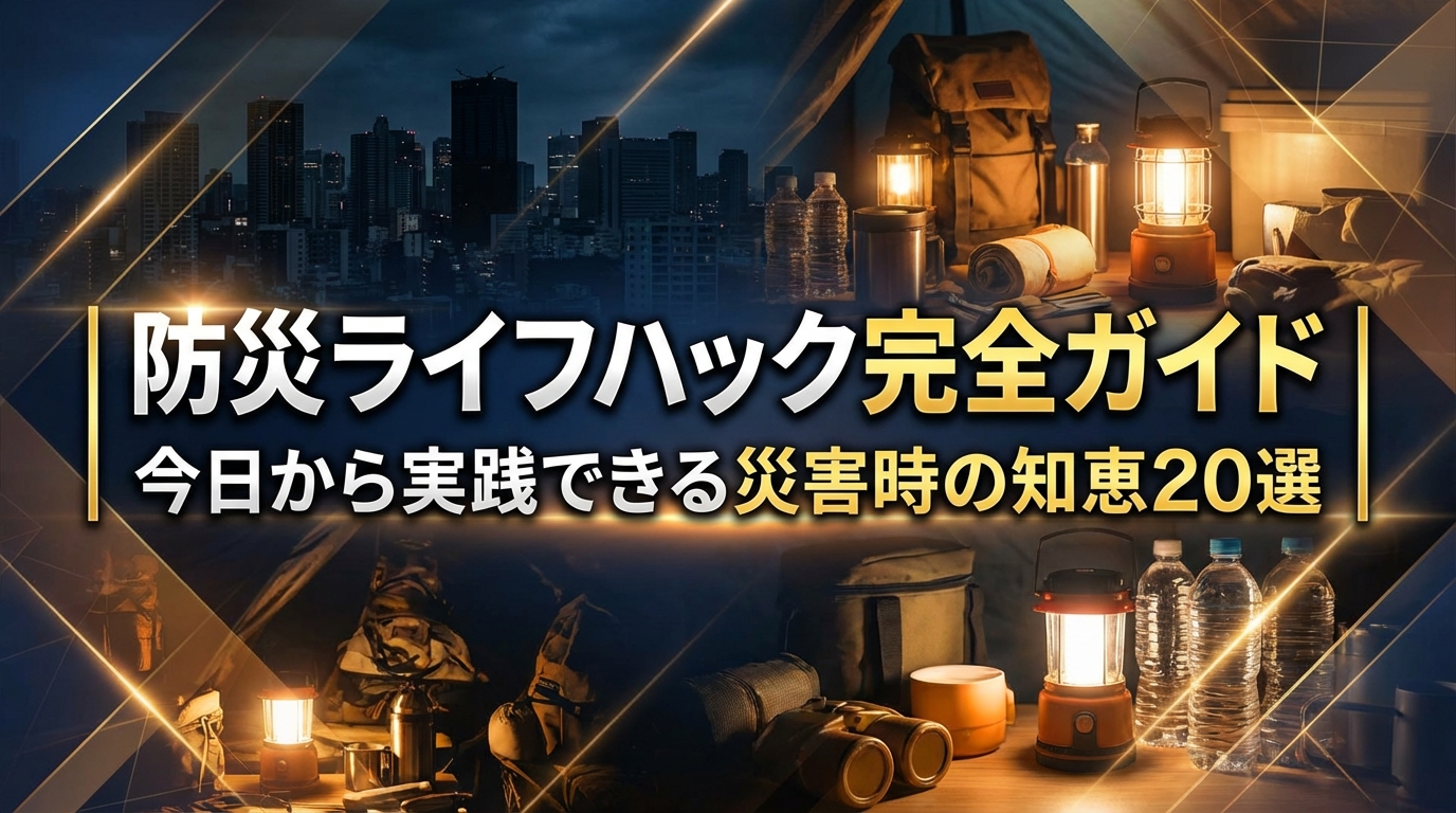 防災ライフハック完全ガイド｜今日から実践できる災害時の知恵20選
