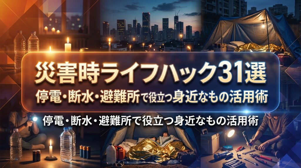 災害時ライフハック31選｜停電・断水・避難所で役立つ身近なもの活用術