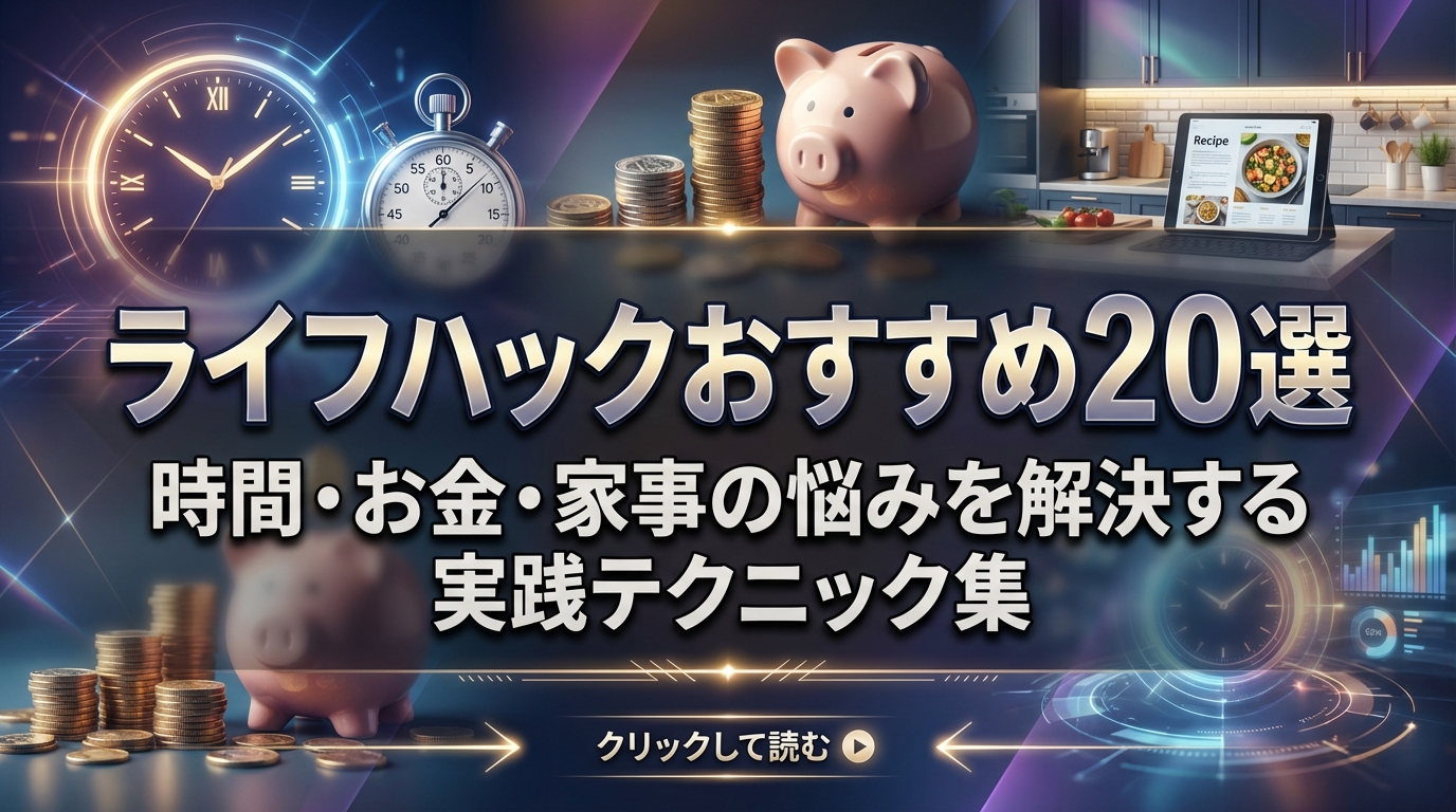 ライフハックおすすめ20選｜時間・お金・家事の悩みを解決する実践テクニック集