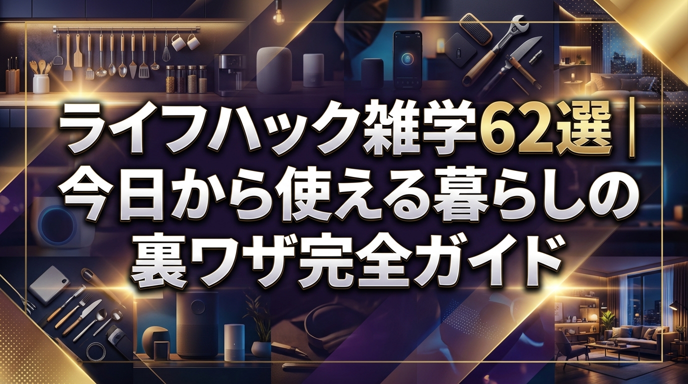 ライフハック雑学62選｜今日から使える暮らしの裏ワザ完全ガイド