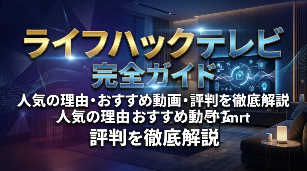 ライフハックテレビ完全ガイド｜人気の理由・おすすめ動画・評判を徹底解説