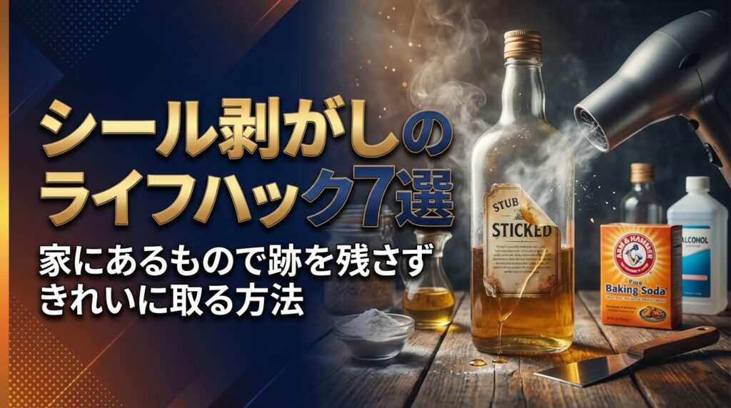 シール剥がしのライフハック7選｜家にあるもので跡を残さずきれいに取る方法