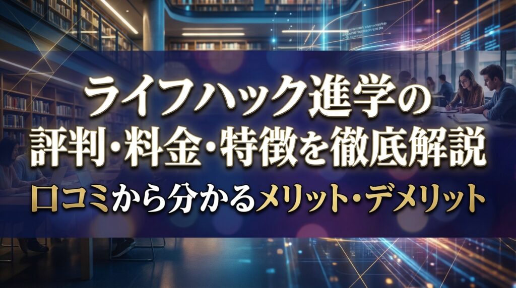 ライフハック進学の評判・料金・特徴を徹底解説｜口コミから分かるメリット・デメリット
