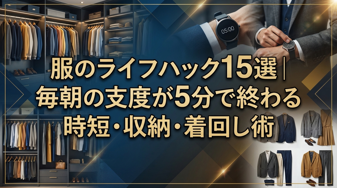 服のライフハック15選｜毎朝の支度が5分で終わる時短・収納・着回し術
