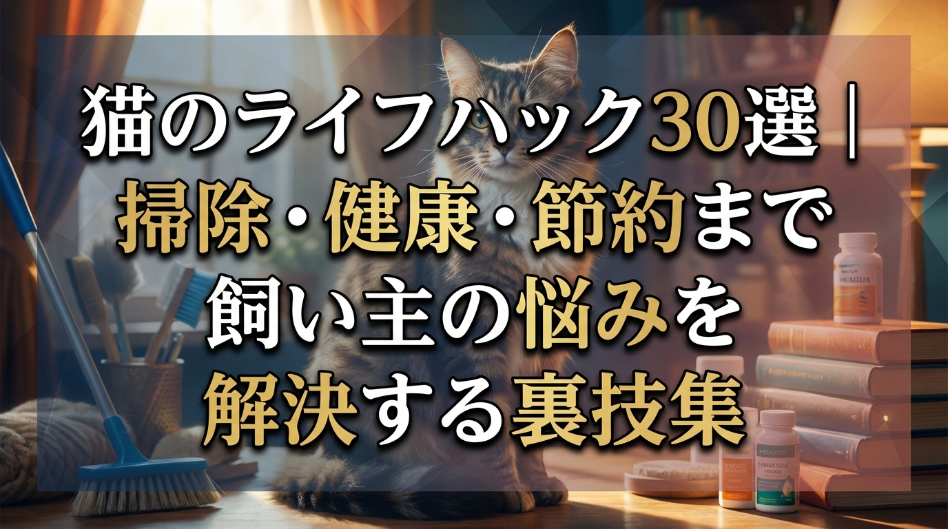 猫のライフハック30選｜掃除・健康・節約まで飼い主の悩みを解決する裏技集