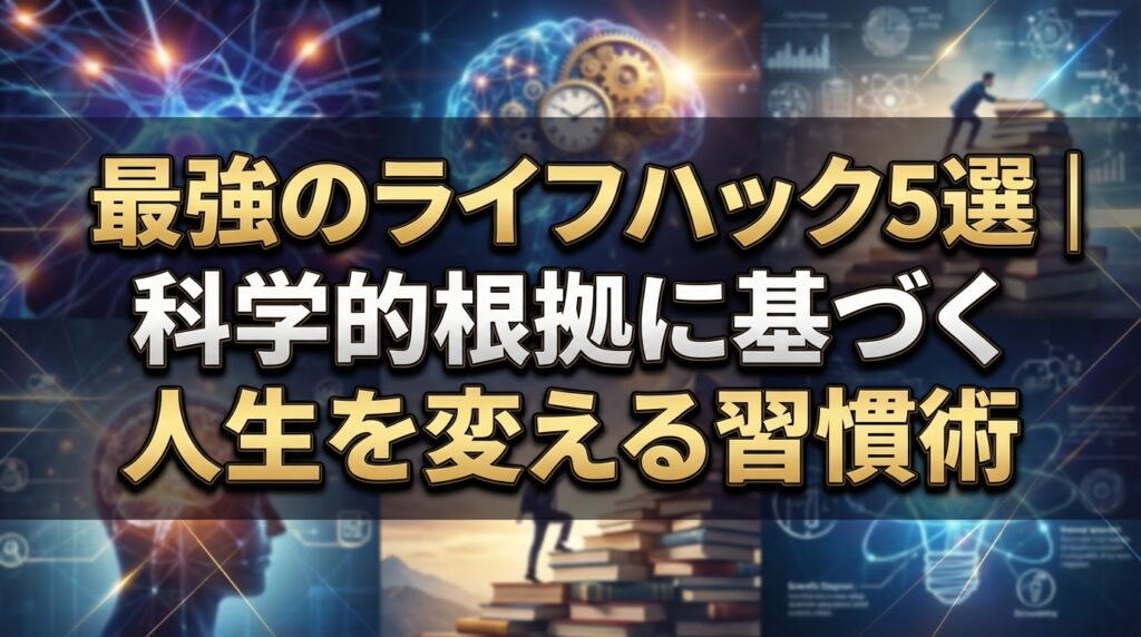 最強のライフハック5選｜科学的根拠に基づく人生を変える習慣術