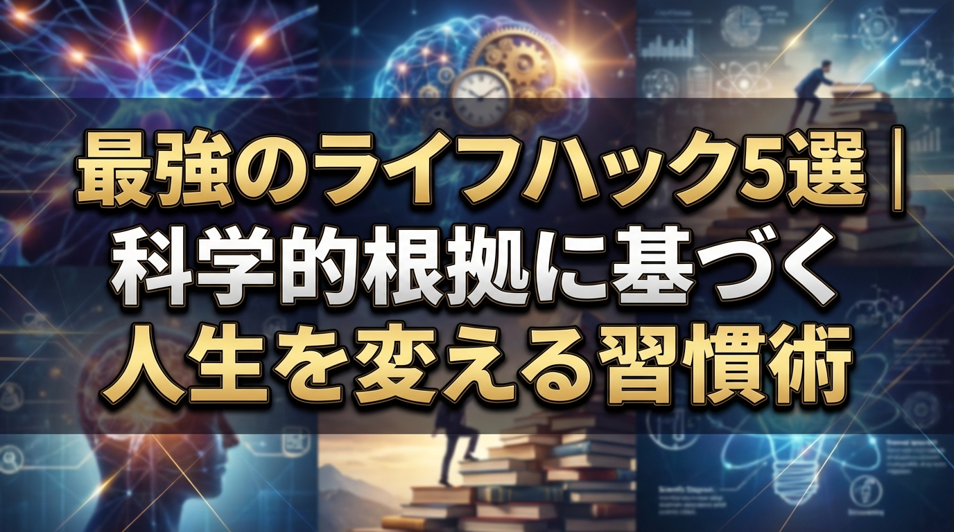 最強のライフハック5選｜科学的根拠に基づく人生を変える習慣術