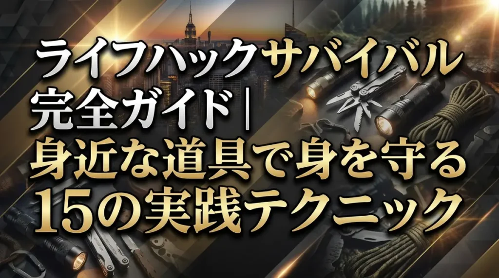 ライフハックサバイバル完全ガイド｜身近な道具で身を守る15の実践テクニック