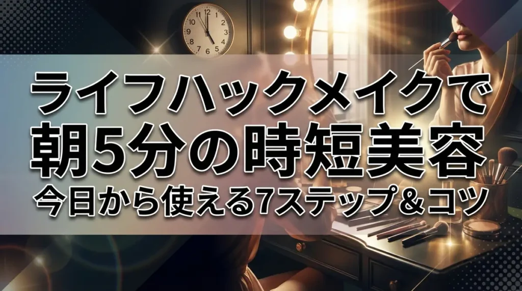 ライフハックメイクで朝5分の時短美容｜今日から使える7ステップ&コツ