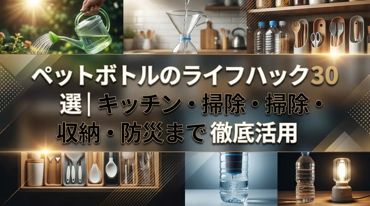 ペットボトルのライフハック30選｜キッチン・掃除・収納・防災まで徹底活用