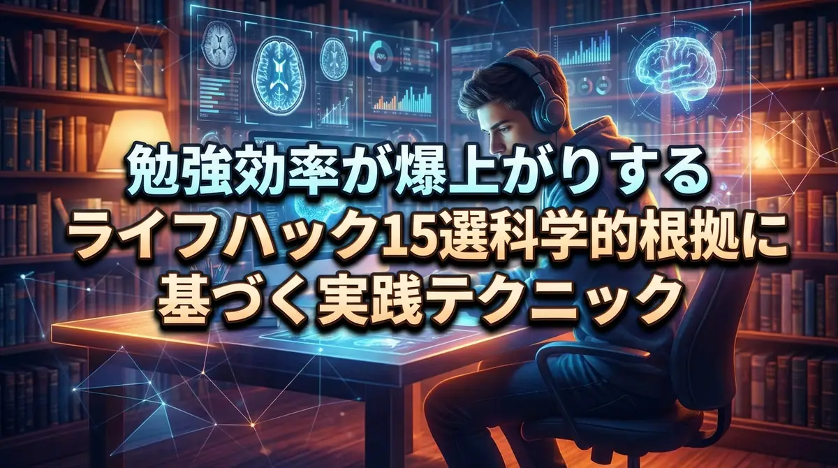 勉強効率が爆上がりするライフハック15選｜科学的根拠に基づく実践テクニック