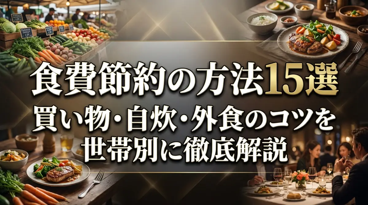 食費節約の方法15選|買い物・自炊・外食のコツを世帯別に徹底解説