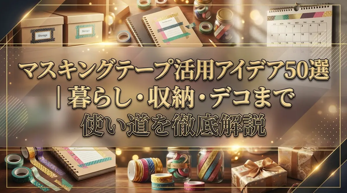 マスキングテープ活用アイデア50選｜暮らし・収納・デコまで使い道を徹底解説