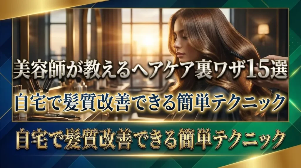 美容師が教えるヘアケア裏ワザ15選｜自宅で髪質改善できる簡単テクニック