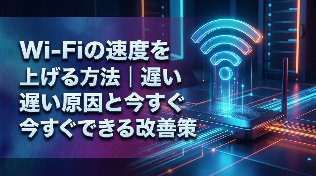 Wi-Fiの速度を上げる方法｜遅い原因と今すぐできる改善策