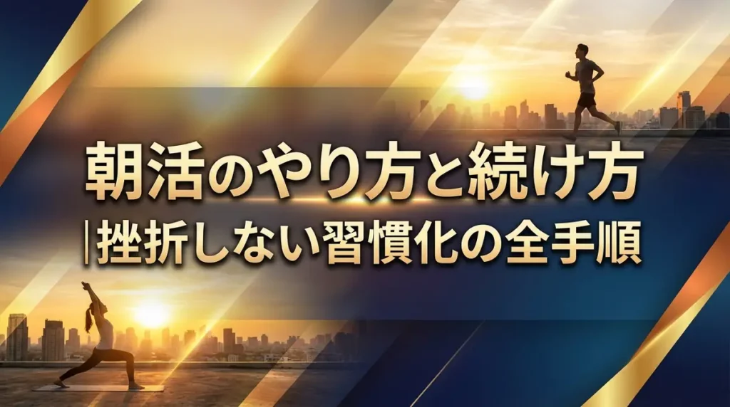朝活のやり方と続け方｜挫折しない習慣化の全手順